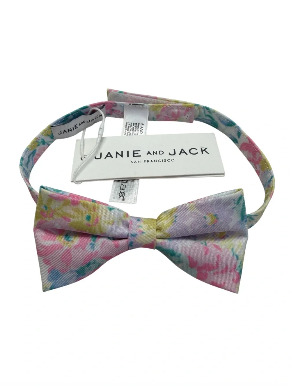 Janie and Jack Pastel Floral Bow Tie